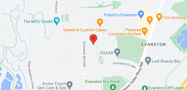 map of #313 2300 EVANSTON SQ NW